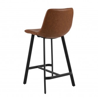 Stołek barowy Oregon PU brandy Low