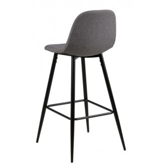 Stołek barowy Wilma szary jasny/czarny