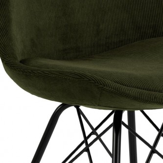 Krzesło Eris sztruks zielone
