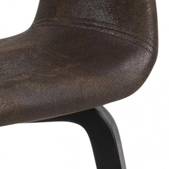 Krzesło Nova brązowe eko skóra