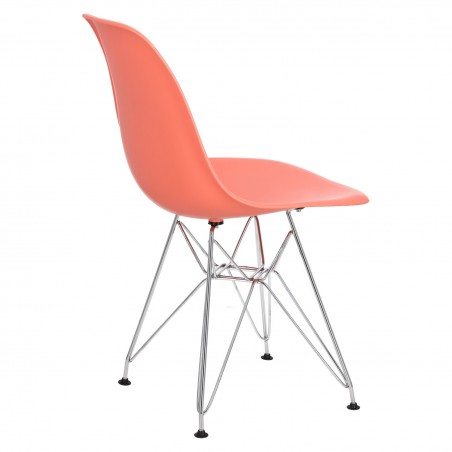 Krzesło P016 PP dark peach, chromowane nogi