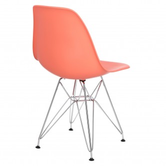 Krzesło P016 PP dark peach, chromowane nogi