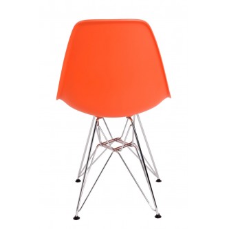 Krzesło P016 PP pomaranczowe, chromowane nogi