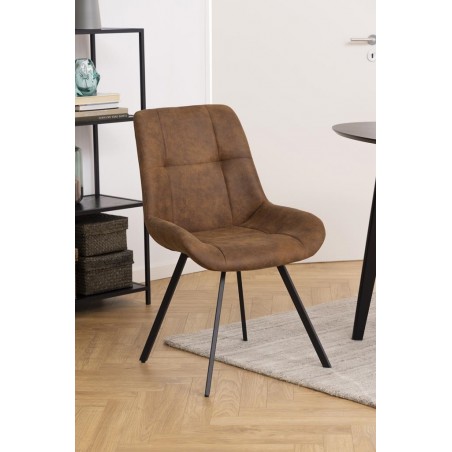 Krzesło Waylor brązowe
