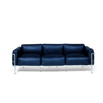 Sofa 3-osobowa Soft GC czarna skóra