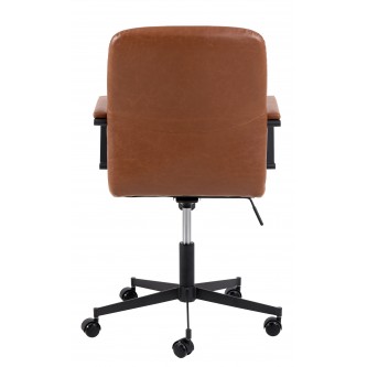 Fotel biurowy Flora PU brązowy